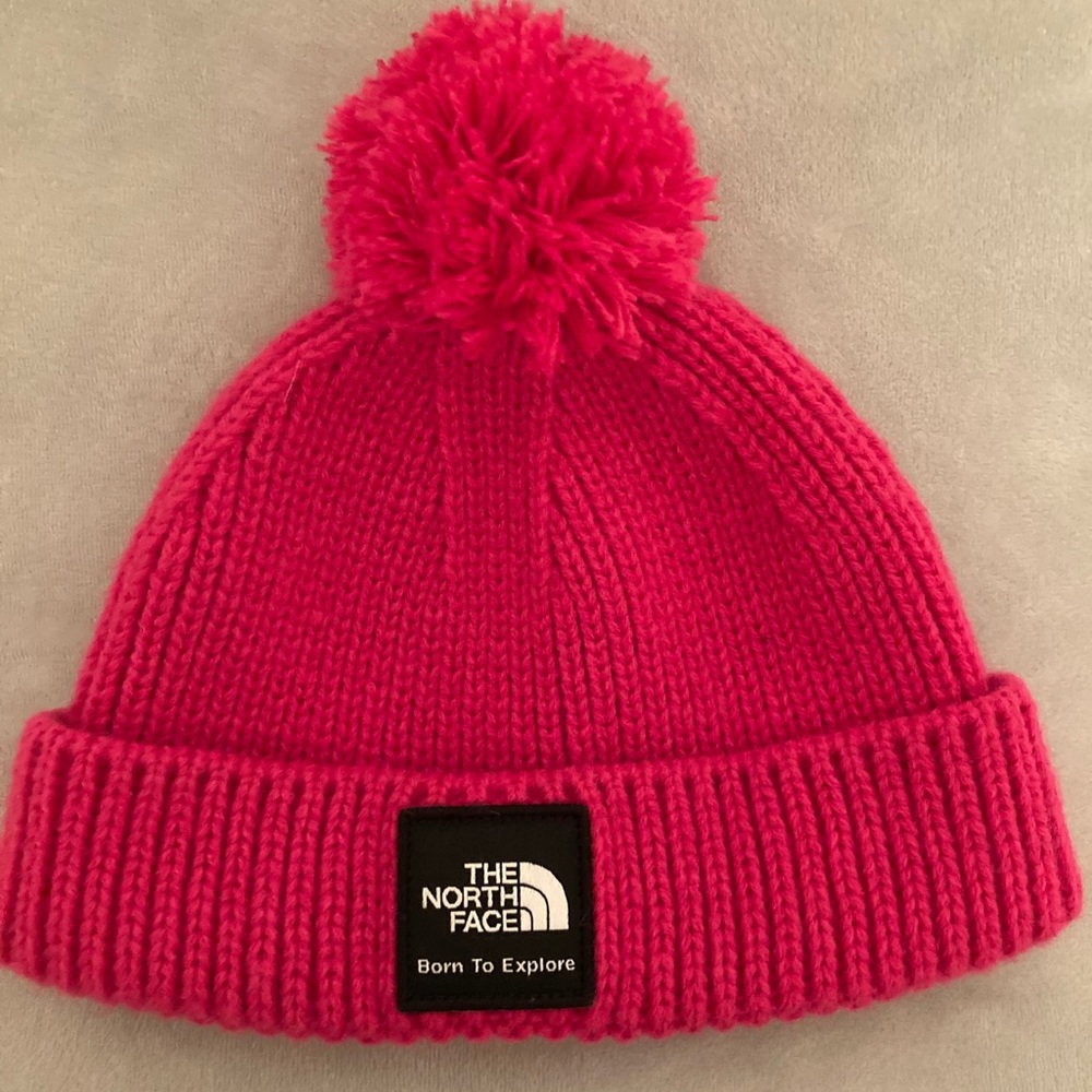 Infant hot-pink North Face hat